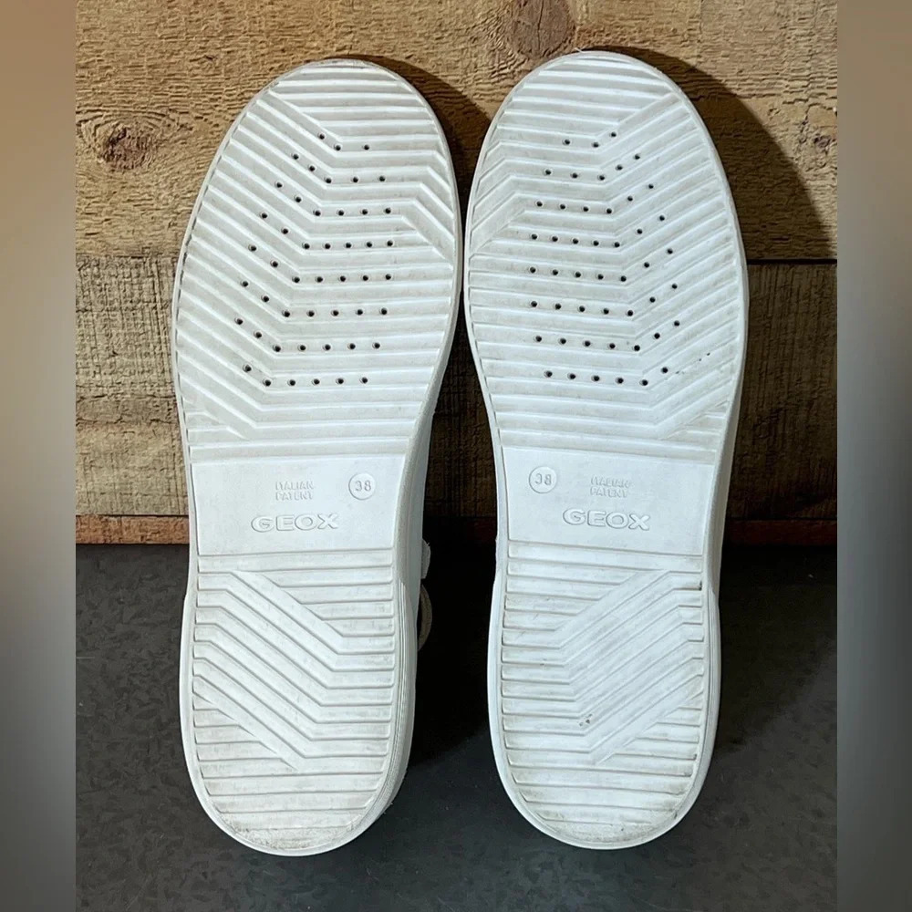 Geox Respira Nashik Junior in Whit & Rose Gold size EU38 5.5 US sneakers - Picture 6 of 10